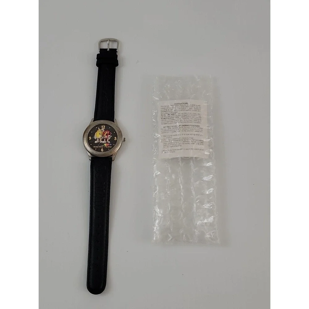 Vintage M&M 1999 Nascar Racing Team Collectors Edition Mars Leather Watch NEW